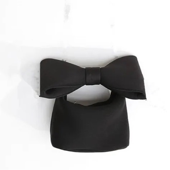 Black oversized bow handbag - Picture 2 of 13